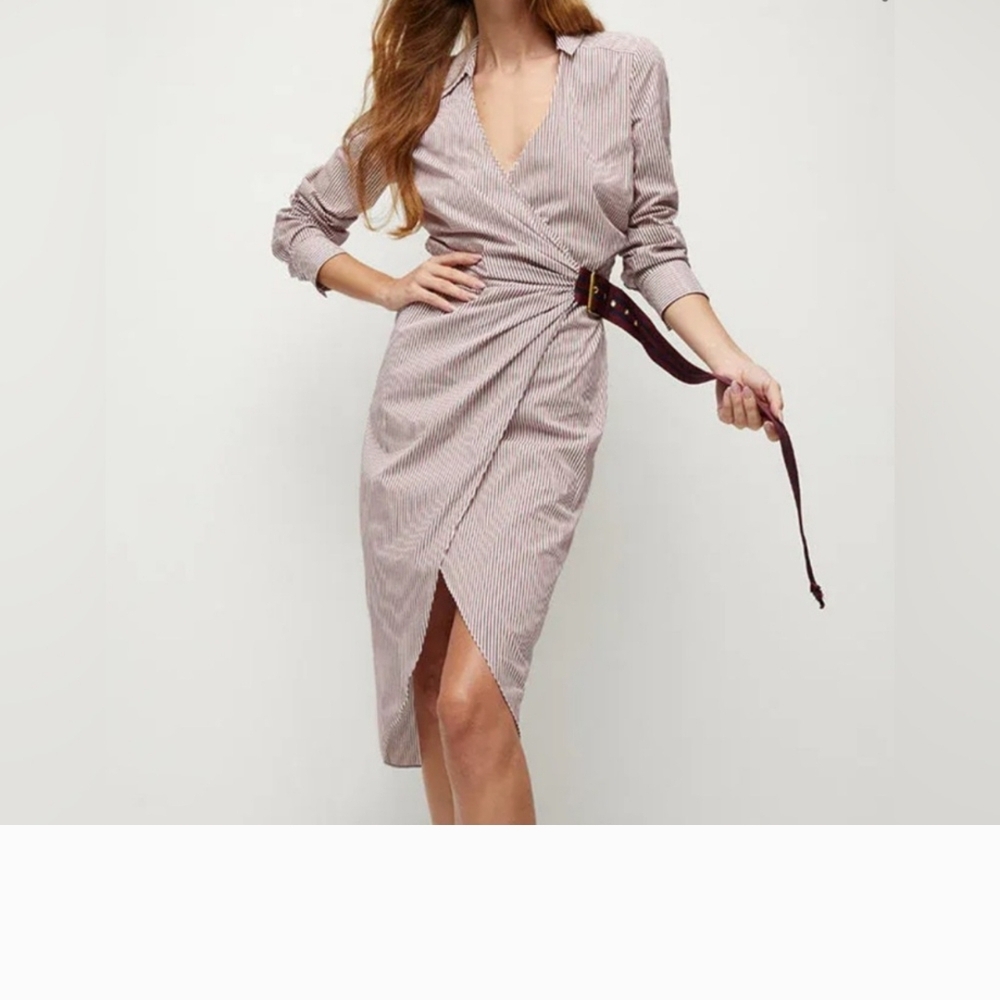 Veronica Beard Long Sleeve Striped Dress